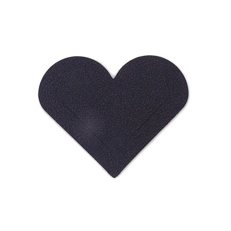 

Heart Shaped PU Leather Bookmark Colorful Double Sided Tablet Gift for Book Lovers Readers and Diary Lovers чёрный
