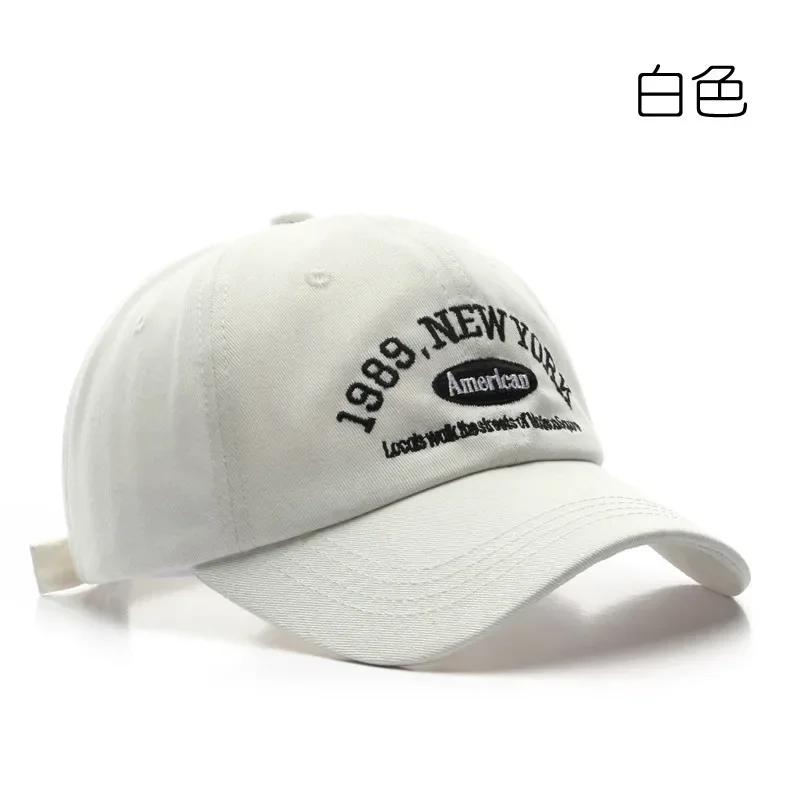 Men and Woman's Baseball Caps Adjustable Casual Embroidered 1989 New York American Cotton Sun Hats Unisex Solid Color Visor Hats
