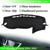 1pc Black Dashmat Dashboard Mat Cover Anti-Sun For Hyundai Tucson 2016 - 2018