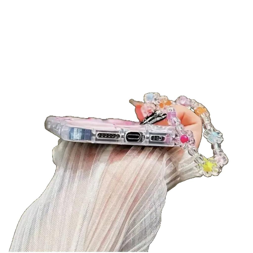 Painted plant flower for iphone17pro mobile phone case Apple 15 bracelet 14pro13promax new 16