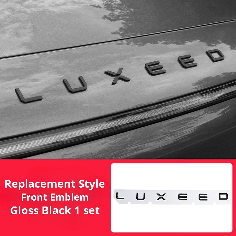 For Luxeed S7 R7 Blackened Car Emblem Sticker Front Rear Emblem Cover Letter Badge Modification Decorative Accessories