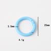 5 Stuks 25mm O-ring Sleutelhanger Clips Kleurrijke Veerhaak Openbare Ronde Karabiner Sleutelhanger Maken