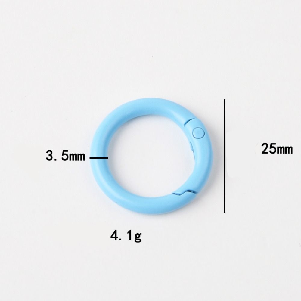 5 Stuks 25mm O-ring Sleutelhanger Clips Kleurrijke Veerhaak Openbare Ronde Karabiner Sleutelhanger Maken
