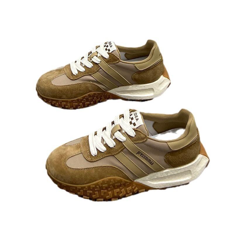 European popular dad shoes women's autumn 2025 new super fire moral training shoes thick sole showing feet small sports casual shoes