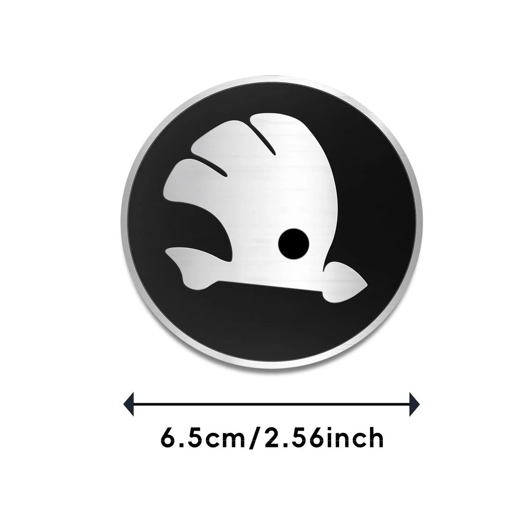 Autoaufkleber 4 Stück 3D 56mm 65mm Autoemblem Radnaben-Mittelkappe Abzeichen Abdeckungen Aufkleber Zubehör Für Skoda Octavia Kodiaq VII Scal