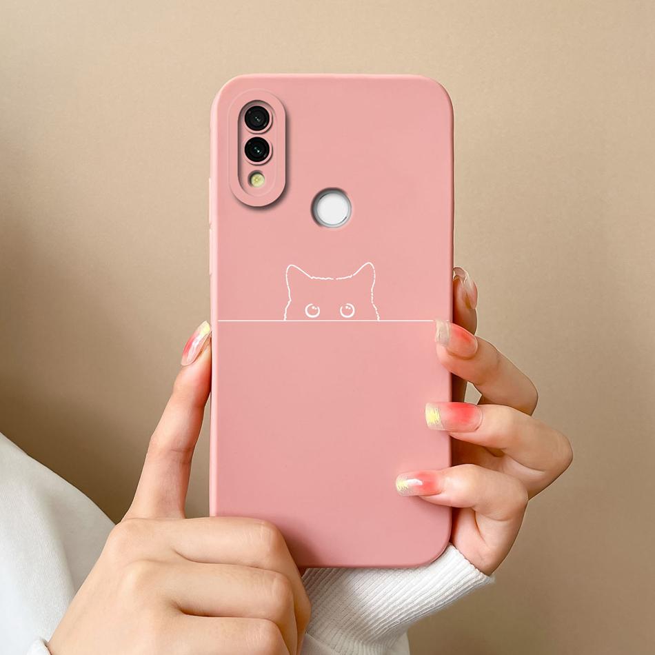 Case Cover For Redmi 7 Cartoon Soft Smooth Liquid Silicone Full Protection Anti Choc Phone Cover For Xiaomi Redmi7 Bumper Fundas