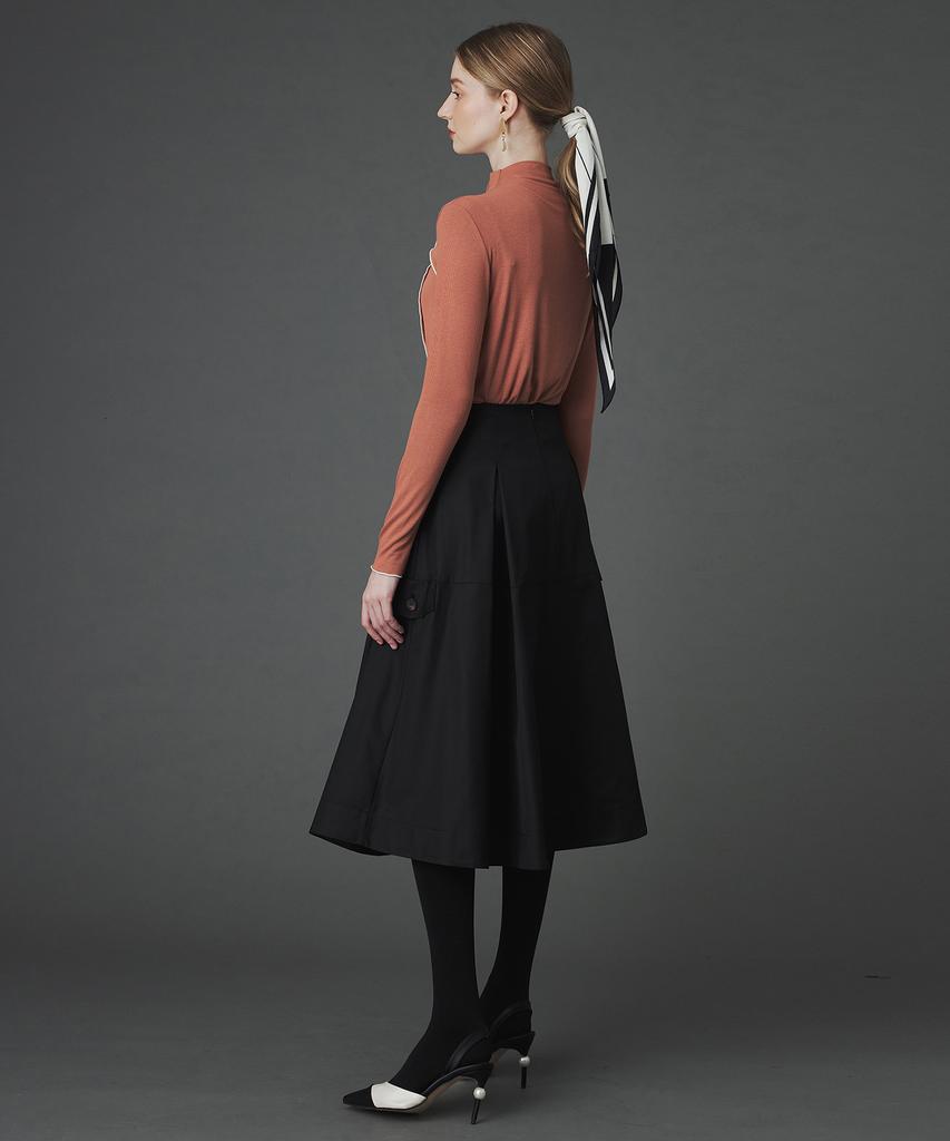 Pelimela Marigold Trench Skirt (Black)
