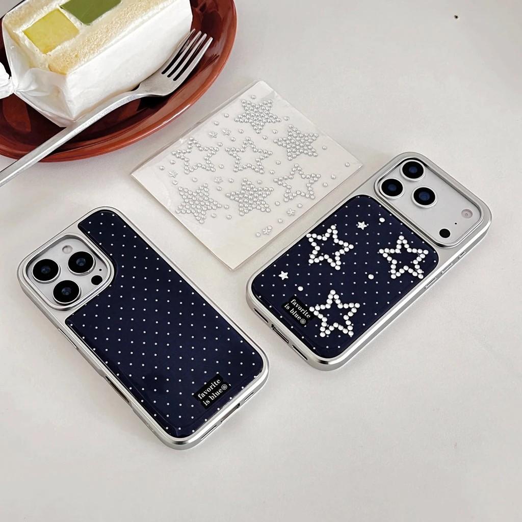 Luxury Clmj Polka Dot Star Phone Case for iPhone 17 16e 16 15 14 13 12 11 Air Pro Max X XR XSMAX 8 7 Plus Swag print Back Cover