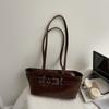 Simple Style Faux Leather Shoulder Bag for Women Fashion Commuter Handbag