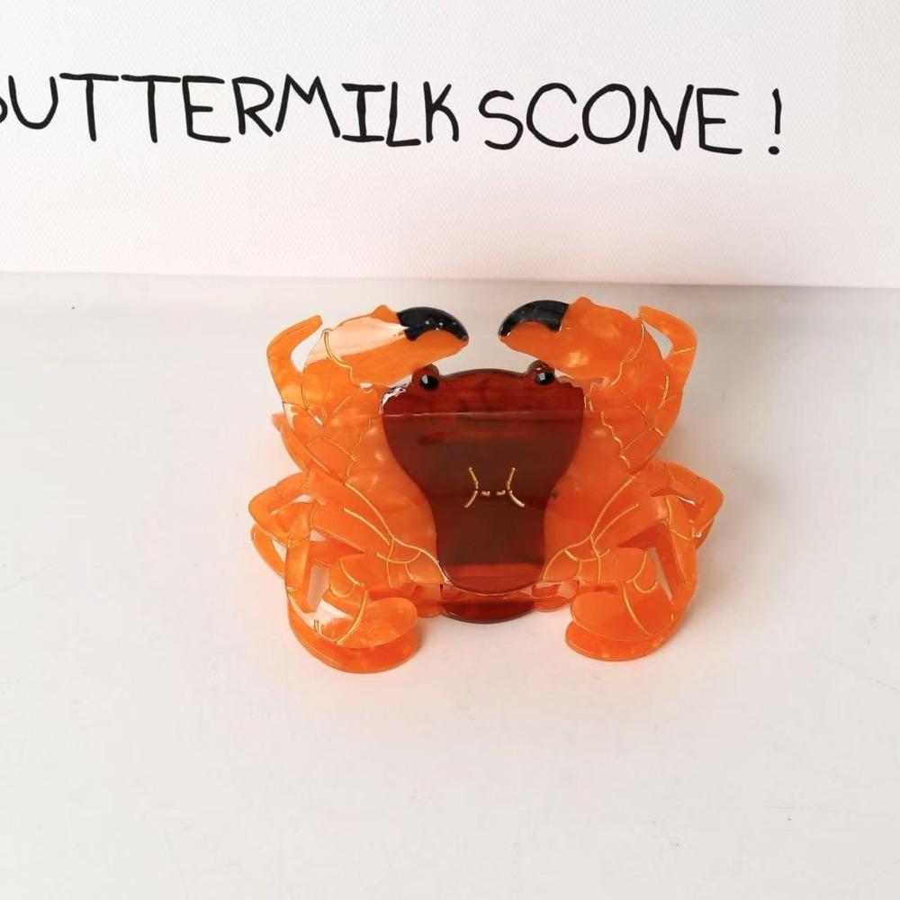 Lovely Ocean Animal Shark Clip Sweet Creative Hair Claw Personalized Crab Acetate Hair Clip  Travel