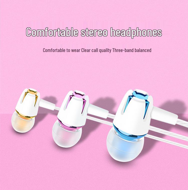 VPB S9 Electroplated Stereo In-Ear Wired Headphones with Microphone