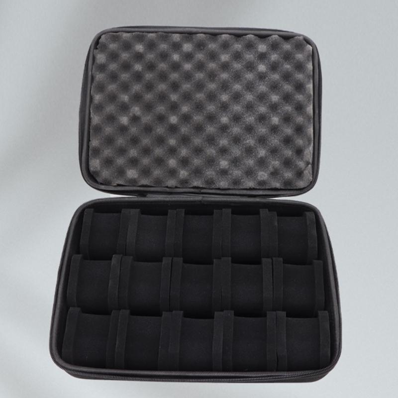 Protective 15 Slot Carrying Case Storage Box for Wristwear Jewelry Watch Small Items Gadget Organizers Everyday Use Trip