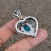 Blue Topaz Gemstone Handmade 925 Sterling Silver Jewelry Pendant 1.77" KKG-13