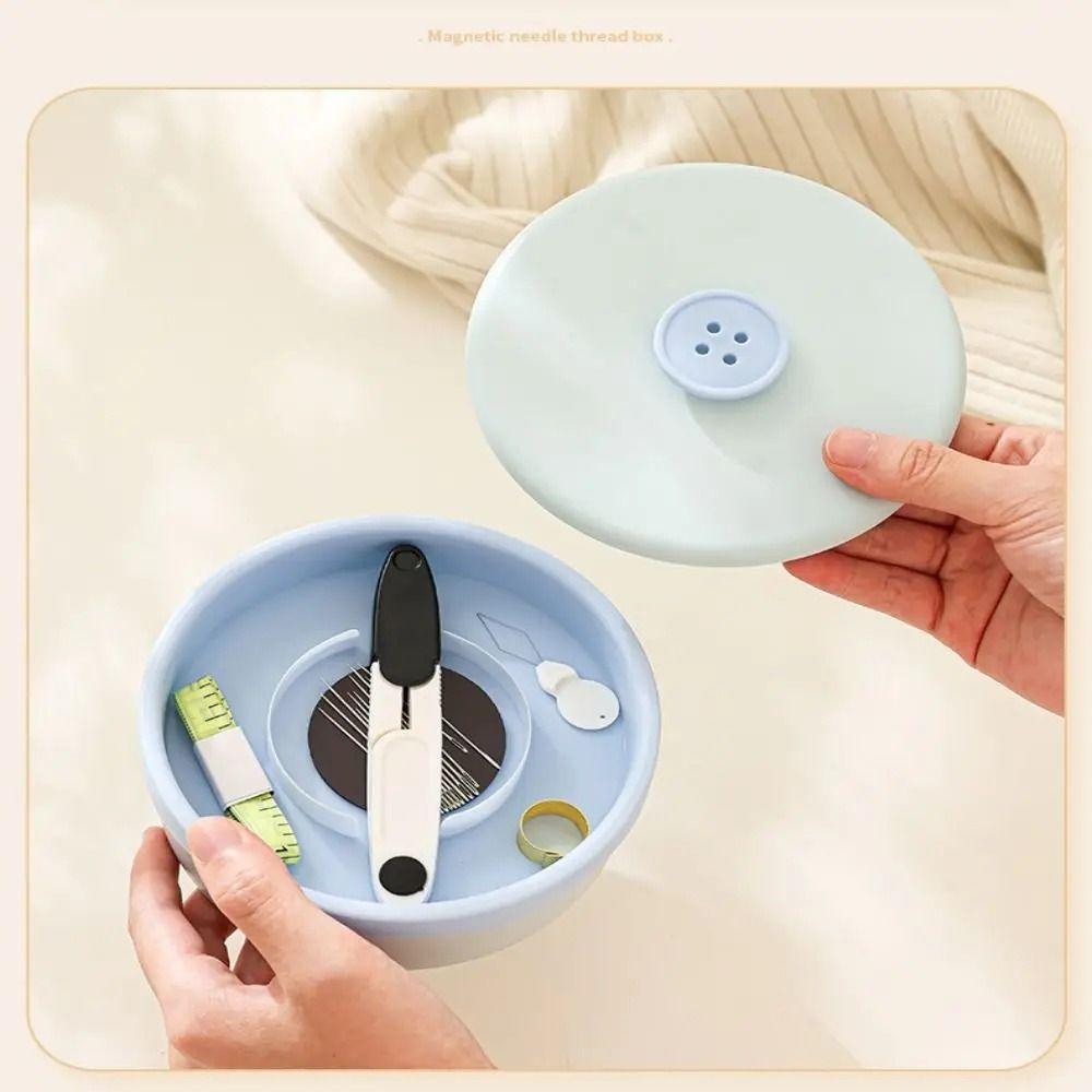 Magnetic DIY Sewing Box Set Portable Hand Sewing Tool Kit Needle Thread Box  Household Use