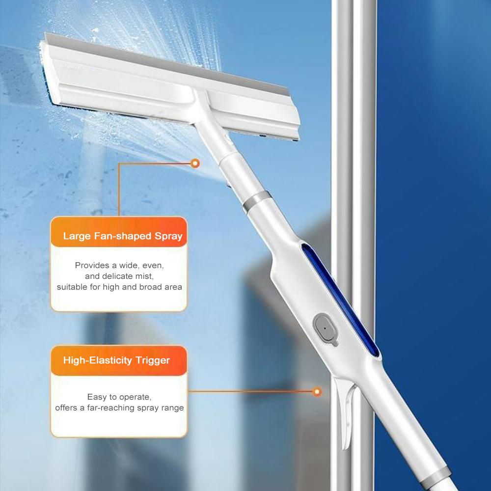 

Window Cleaner Window Squeegee Cleaning Tool 2 in 1 with Spray and Double Scraping for Shower Glass Door Car Mirrors