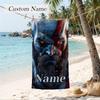 Kratos Custom Name Printed Beach Towel Personalized Soft Towel For Swimming Beach Travel