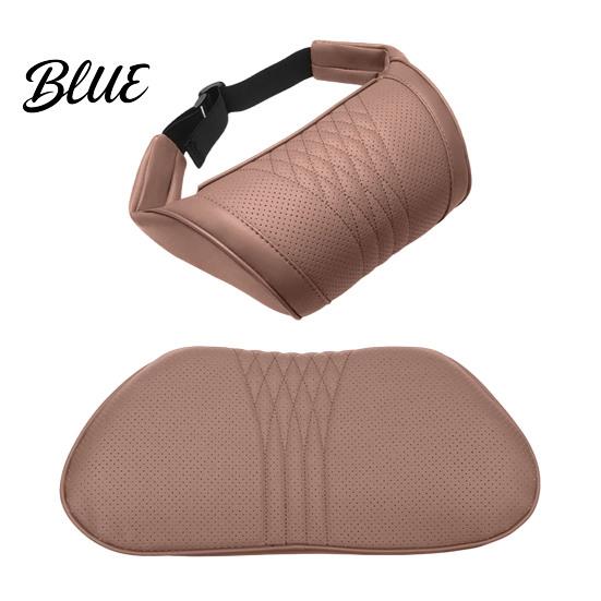 Adjustable Neck Pillow for Car Travel Universal Memory Foam Headrest Pillow Ergonomic Support Auto Breathable Nappa Leather Seat Cushion Long