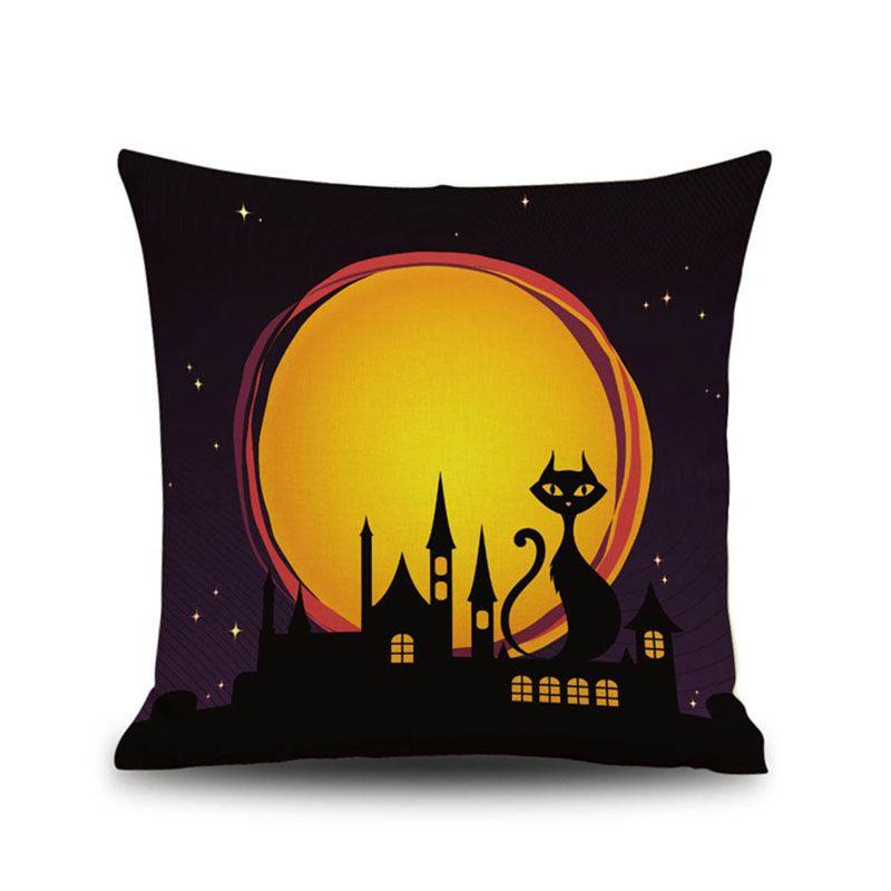 Stylish Invisible Zipper Halloween Cushion Cover For Sofa And Bed