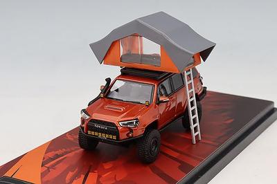 FREESTYLE Gaincorp Products Scale Toyota 4Runner Widebody Overland DiecastTalk Custom Inferno Orange Finished Model 1/64 (clean) DTG0018-OR