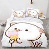 Premium Cartoon Peach Cat Duvet Cover Goma Cute Cats Duvet Cover Interesting Cat Queen King Size For Children Girls Bedroom Decorations
