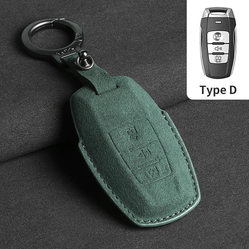 Car Key Case Protector Cover for Great Wall Haval/Hover H6 Dargo M6 PLUS Cratos H9 JOLION F5 H2S F7 H7 Suede Car Key Keychain