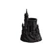 1-Piece Dark Castle-Shaped Pen Holder 3D Printed Vintage Architectural Pen Container Desk Organizer