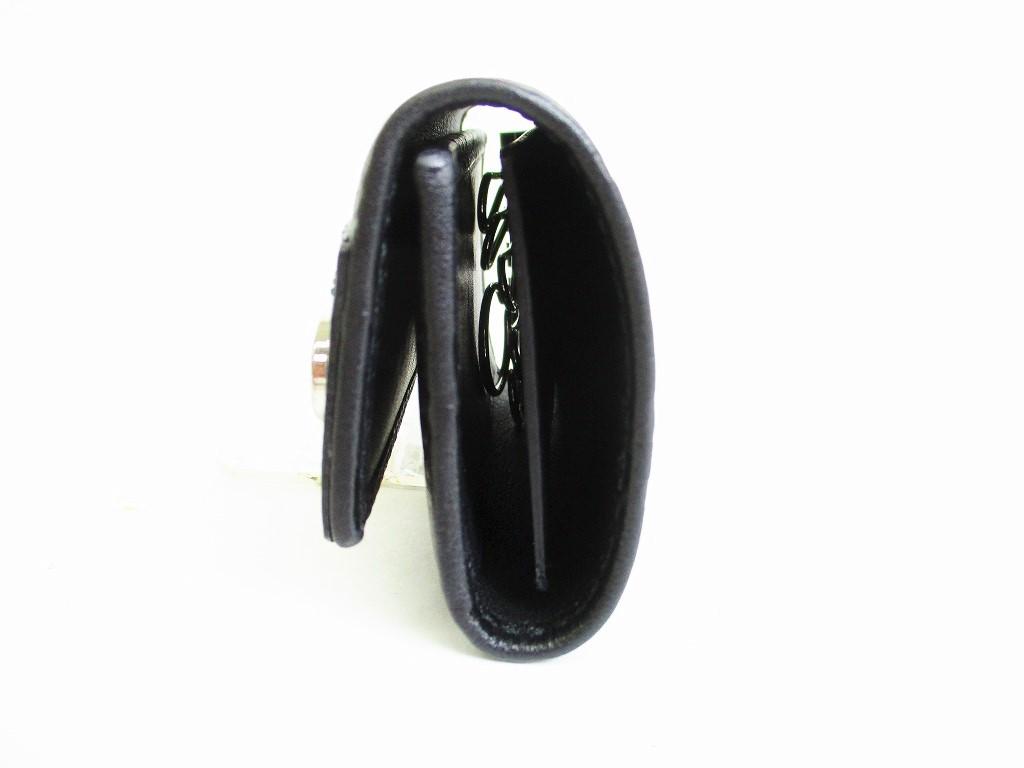 Authentic GUCCI Interlocking G Black Leather 6 Pics Key Cases #8481  Open Box