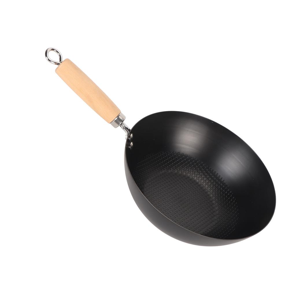 Frying Pan Even Heating Smooth Coating Multifunctional Iron Pot with Convenient Handle for Daily