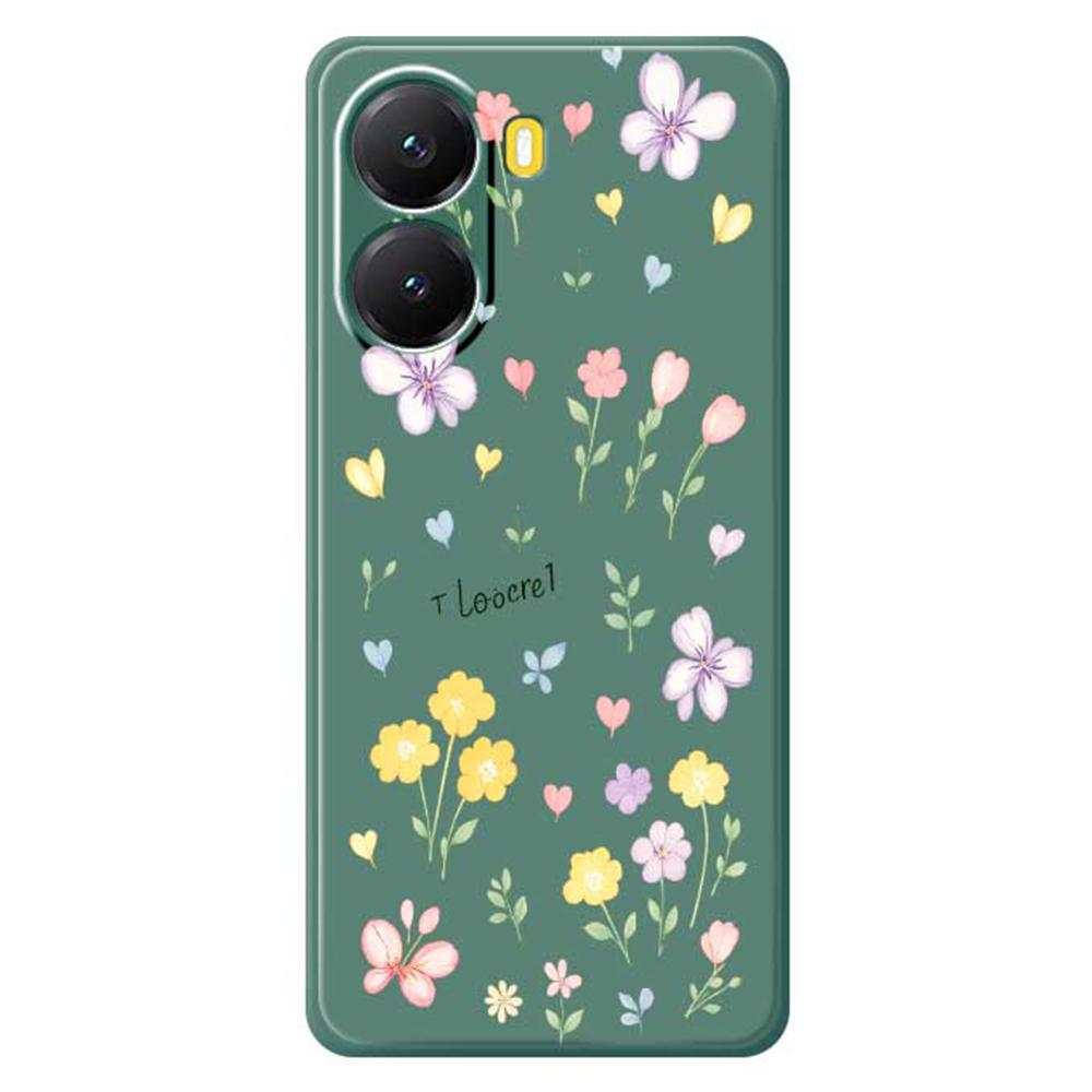 For Xiaomi Redmi Turbo 4 5G/Poco X7 Pro 5G Case Small Flowers Pattern Printing Straight Edge TPU Phone Back Cover