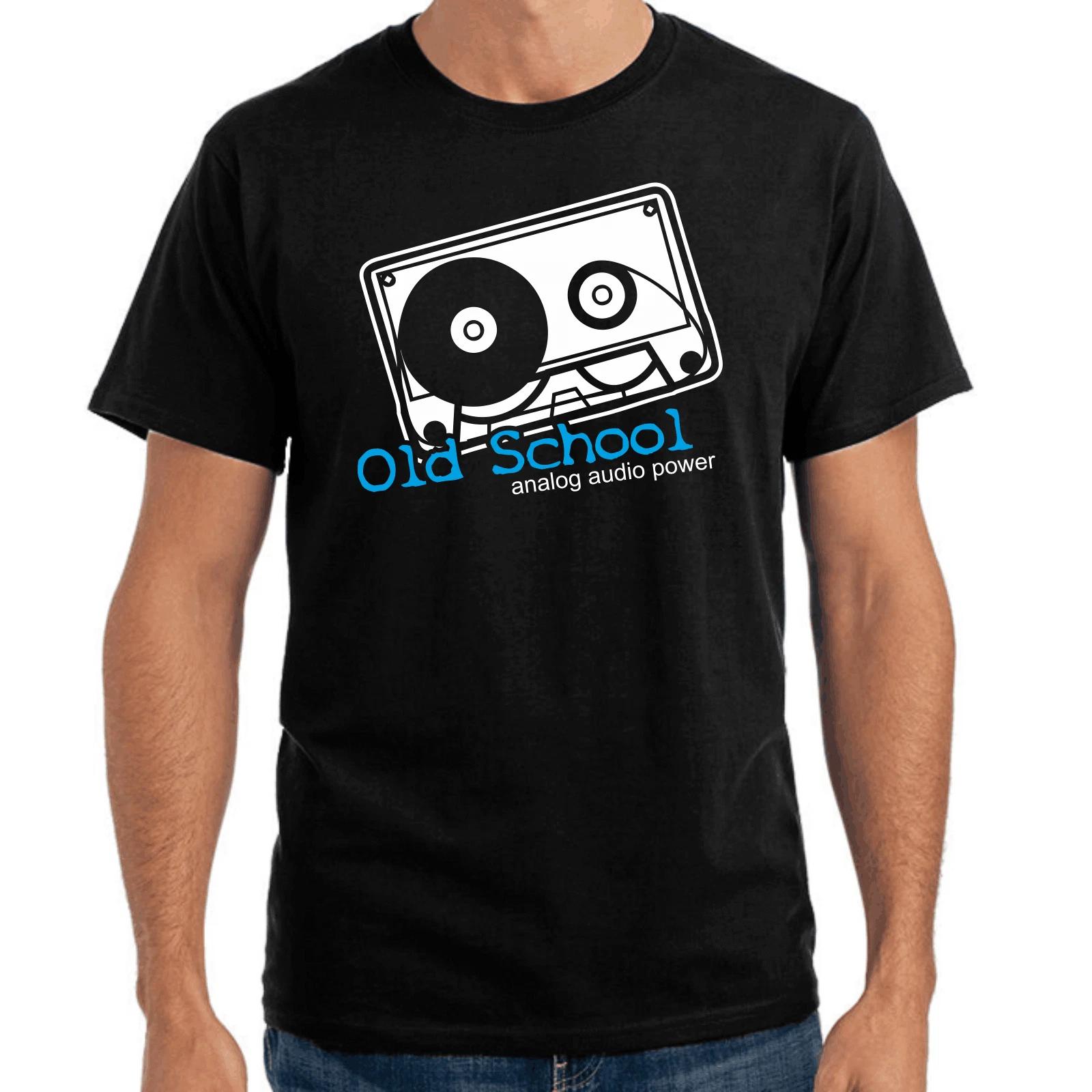 Men s and Women s T-shirts Old School Analog Audio Power Club Cassette M