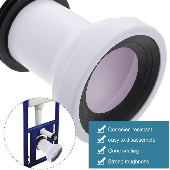 Toilet Drain Pipe Adapter, Plastic Toilet Sewer Drain Pipe Installation Seal Accessories Connector, Toilet Straight Pipe Shifter Toilet Connecting