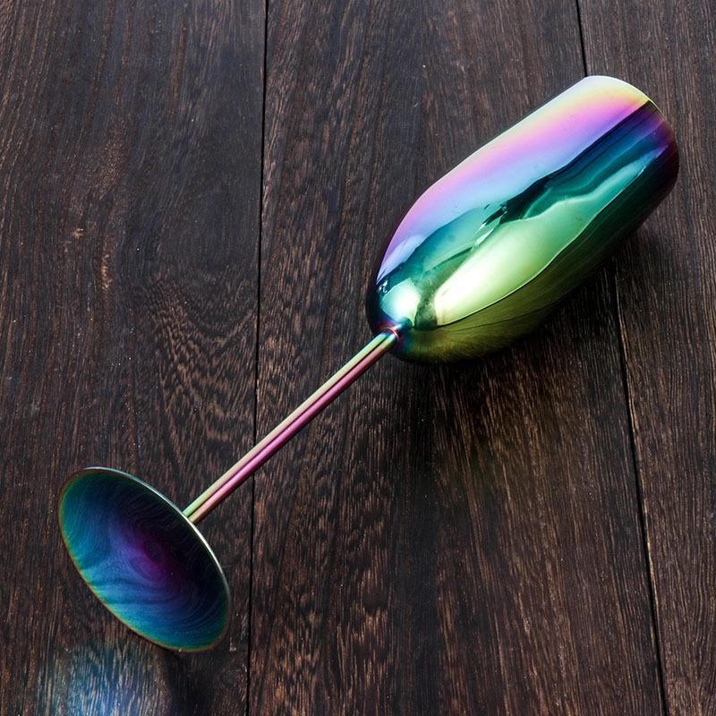 304 Stainless Steel Cocktail & Champagne Goblet, 250ml Metal Wine Glass for Bar & KTV.