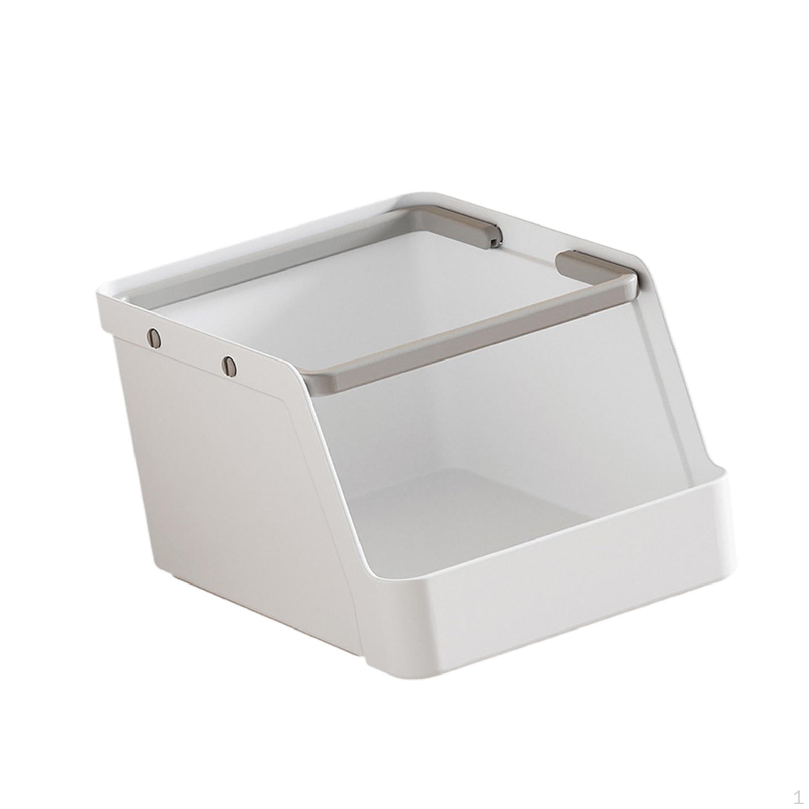 

Органайзер Компактный Контейнер Многофункциональный Штабелируемый с Ручкой Ящик для Хранения Подставка для Ручек для Офиса Дома серый