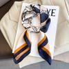 Floral Print Silk Square Scarf Women Soft Satin Headscarf Bag Ribbon Foulard Neckerchief Headband Female Hijab Neck Tie Decorate