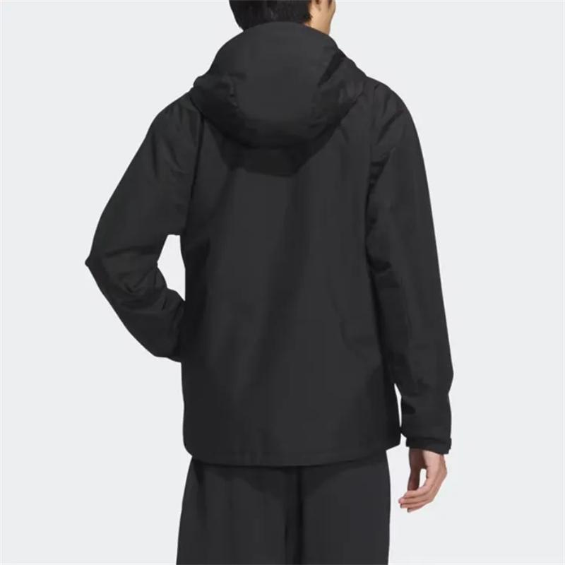 Adidas Fashion Casual Retro Striped Logo Jacket Unisex Jacket Black JM9017
