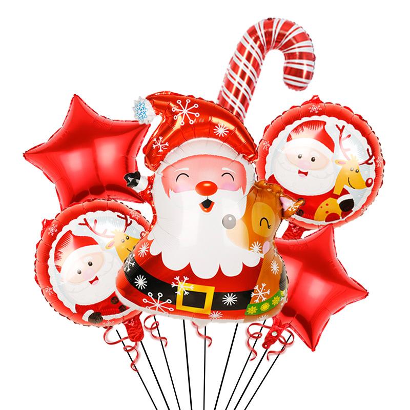 Weihnachtsballonanzug Weihnachtsmann Schneemann Elch Weihnachtsbaum DIY Weihnachts-Globos Kindergeschenke für Zuhause Neujahr 2024 Navidad Dekor