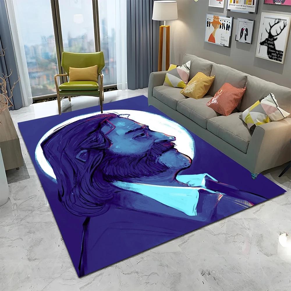 Disco Elysium Game Gamer Cartoon Carpet Rug for Home Living Room Bedroom Sofa Doormat Decor,kid Play Area Rug Non-slip Floor Mat