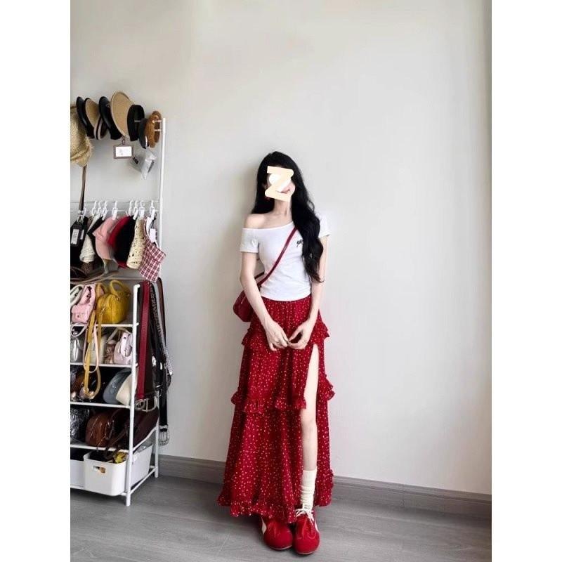 Casual Girl Summer Set With Dot Pattern And Cotton Fabric For Daily Wear