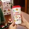Christmas Ceramic Mug, Home and Office Tumbler, Cute Coffee Cup as a Gift for Birthday or Souvenir