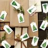 60pcs Cards Christmas Watercolor Pine Tree Gift Tags Festive Hang Tags Wrapping Box Decoration Gift Tags with 30m Hemp Rope