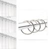 Modern Minimalist Metal Shower Curtain Hook Rings With Open Ends For Bathroom Decor