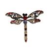 Fashionable Sophisticated Dragonflies Lapel Pin with Dripping Oil Designs Contrast Accessory for Party Supplies Costumes