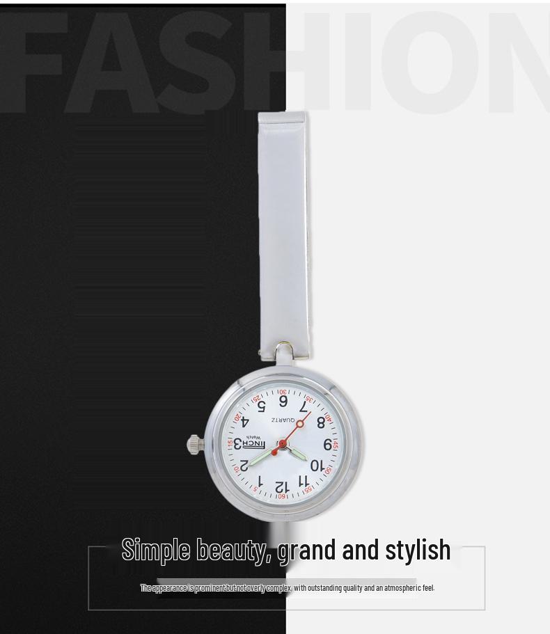 Engraved Women's Nurse Pendant Brooch Watch for Medical Use