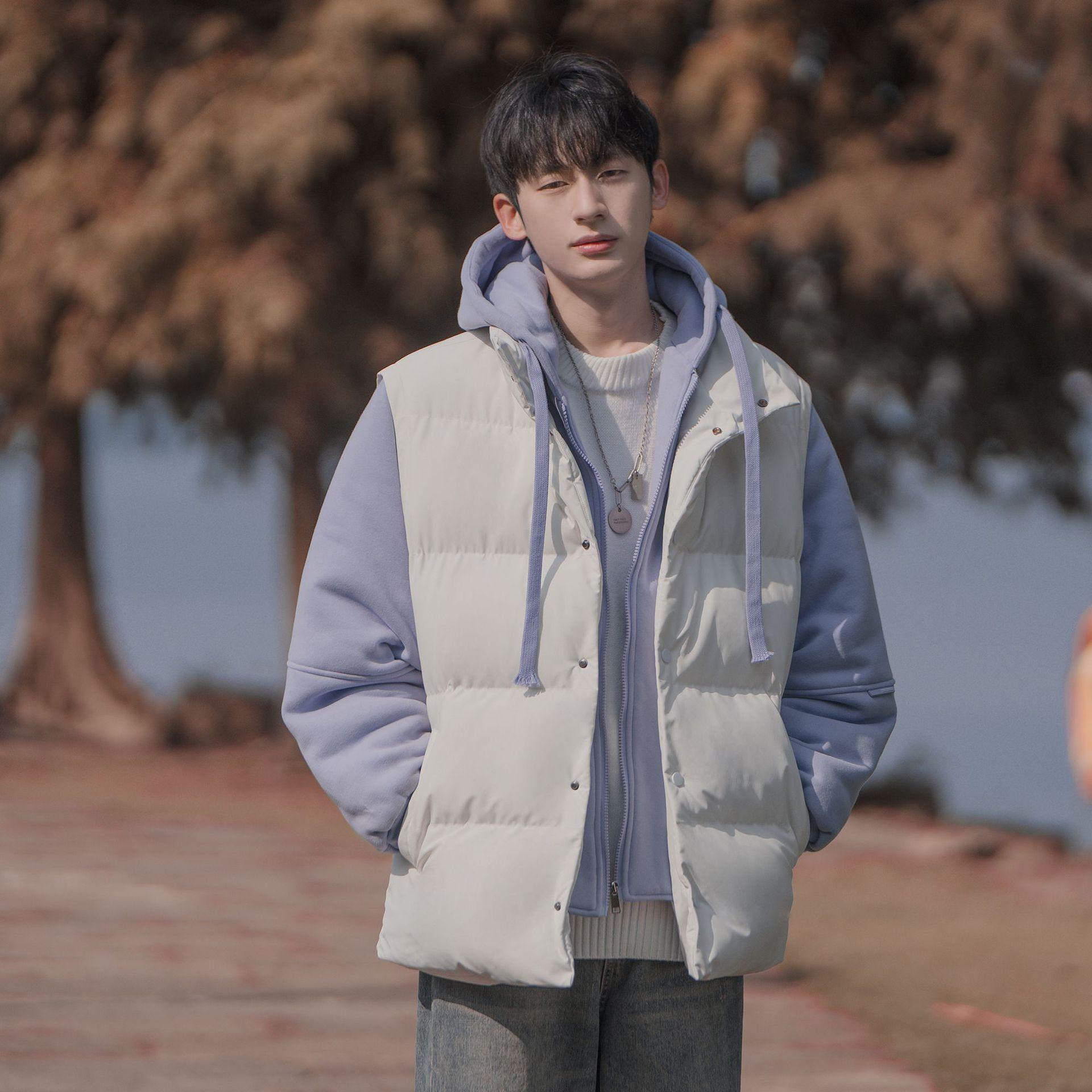 

Зима Новые Утолщенные Парные Толстые Модные Брендовые Теплые Мужские Хлопковые Вещи Хлопковые Вещи с Капюшоном Свободного Кроя 4XL