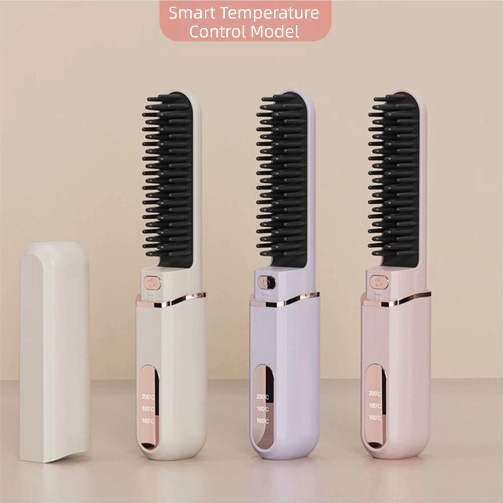 Wireless Electric Hair Straightener LCD Display Hair Styling Iron Hair Care