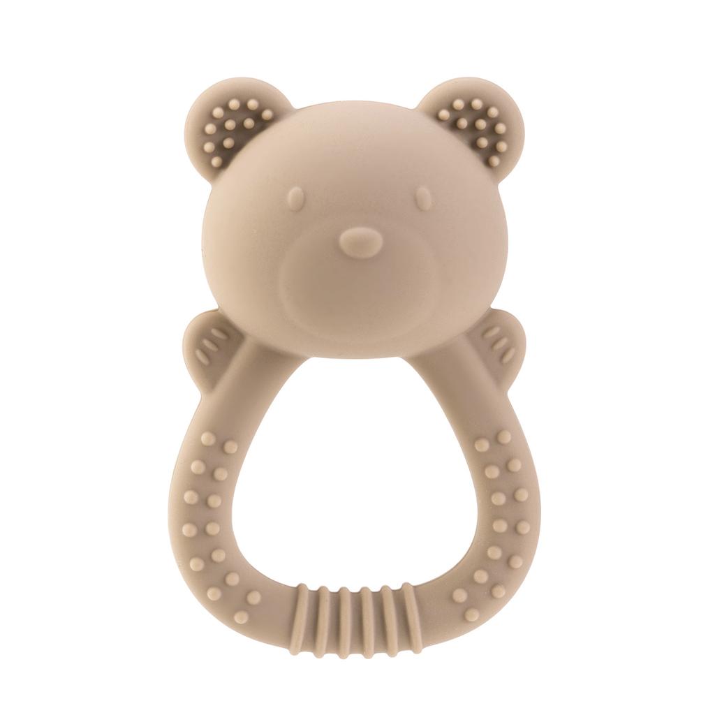 Color Kids 1PCS Silicone Baby Teether Toy BPA Free Chewing Ring Rattle Safe Teething Infant Soothing Gums Baby Shower Gift