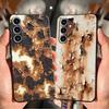 Retro Rust Design Case for Samsung Galaxy S23 Ultra S24 Plus S25 Edge S20 S21 FE Black Soft Phone Cover