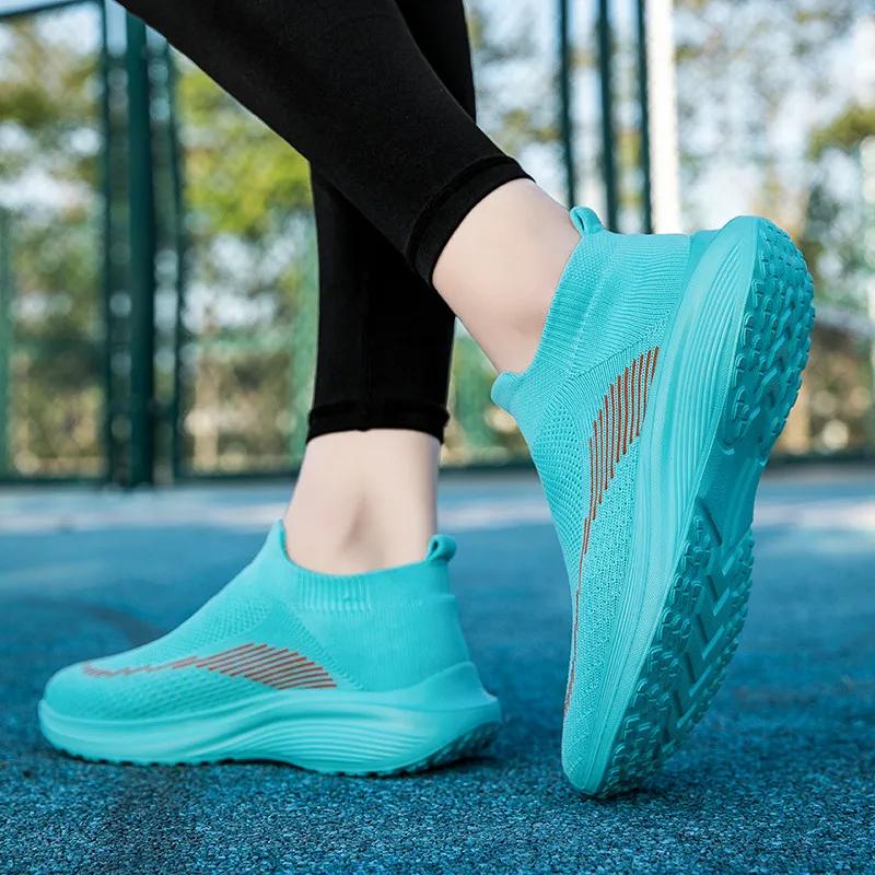 Hot Sale Cheap Mens Socks Shoes Sneakers Unisex Spring Summer Breathable Sneakers Slip-on Platform Sneakers Zapatillas De Hombre