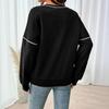 Women's Casual Pullover Sweatshirt with Neck, Loose Fit, Long Sleeve for Everyday Wear