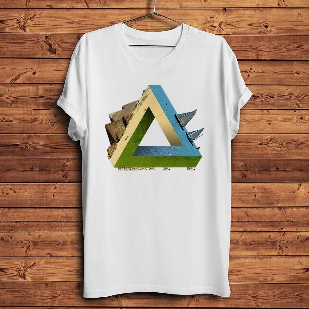 

Penrose Triangle Earth Funny Geek TShirtUnisex Casual Short Sleeve Oneck TeeUnisex Streetwear T Shirt Breathable Print 4XL